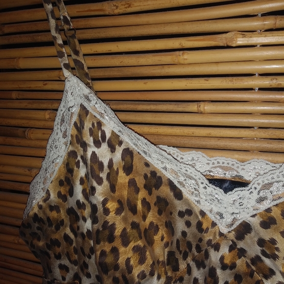 DAISY FUENTES 3X Leopard Silk Camisole Top Plus - Picture 6 of 7
